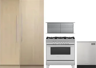 5 Piece Package Includes Refrigerator, Freezer, Range, Hood And Dishwasher